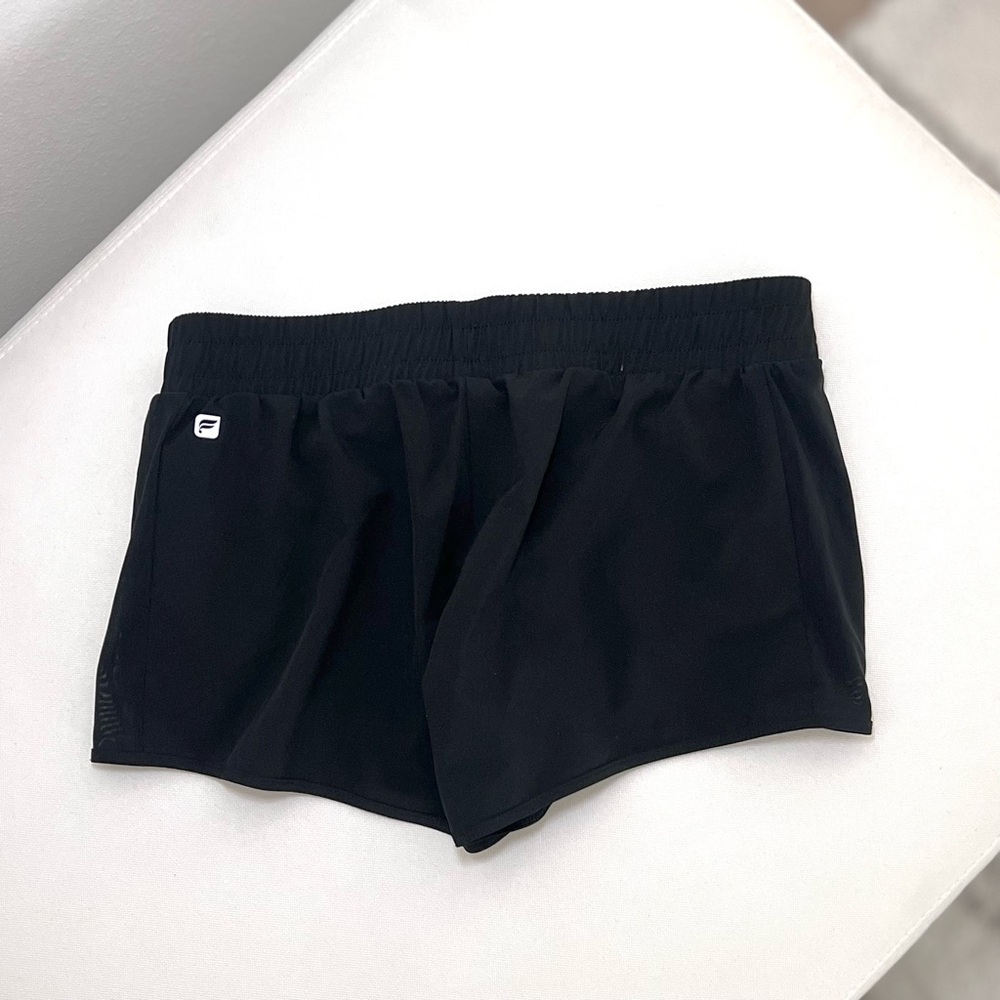 SOLD • Fabletics Black Athletic Short with Sheer Accent in Size XXS (Back View)